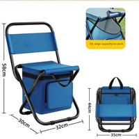 Durable Portable Outdoor Folding Chair3Combination1Casual Camping Chair Fishing Camouflage Stool Ice Bag Compatible with Iron