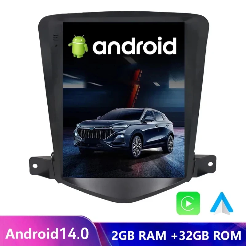 

Для Chevrolet Cruze 2008-2010 2011 2012 Android 14 экран в стиле Тесла Автомобильный GPS мультимедийный радиоприемник MP5 плеер Carplay авто стерео