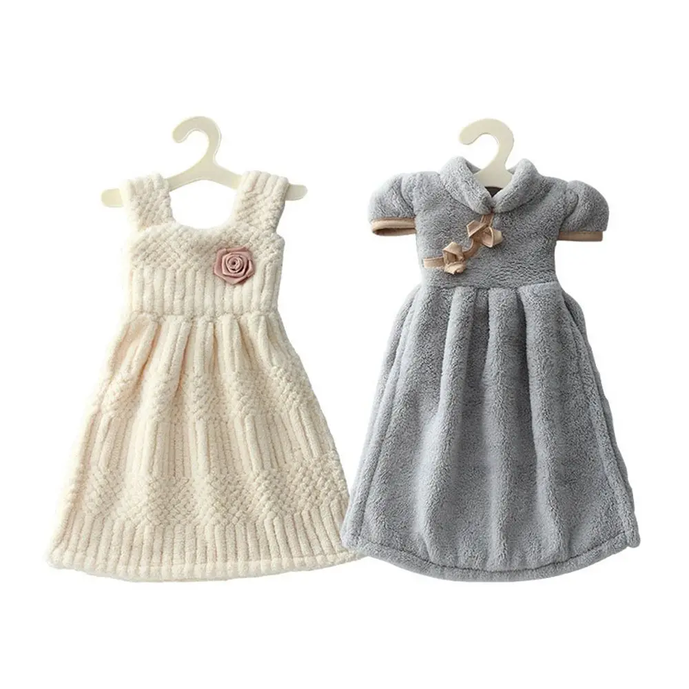Dishes Washing Highquality Mini Dress Coral Fleece Soft Cute Microfiber Towel Hand Cloth Household Dishcloth Handkerchief