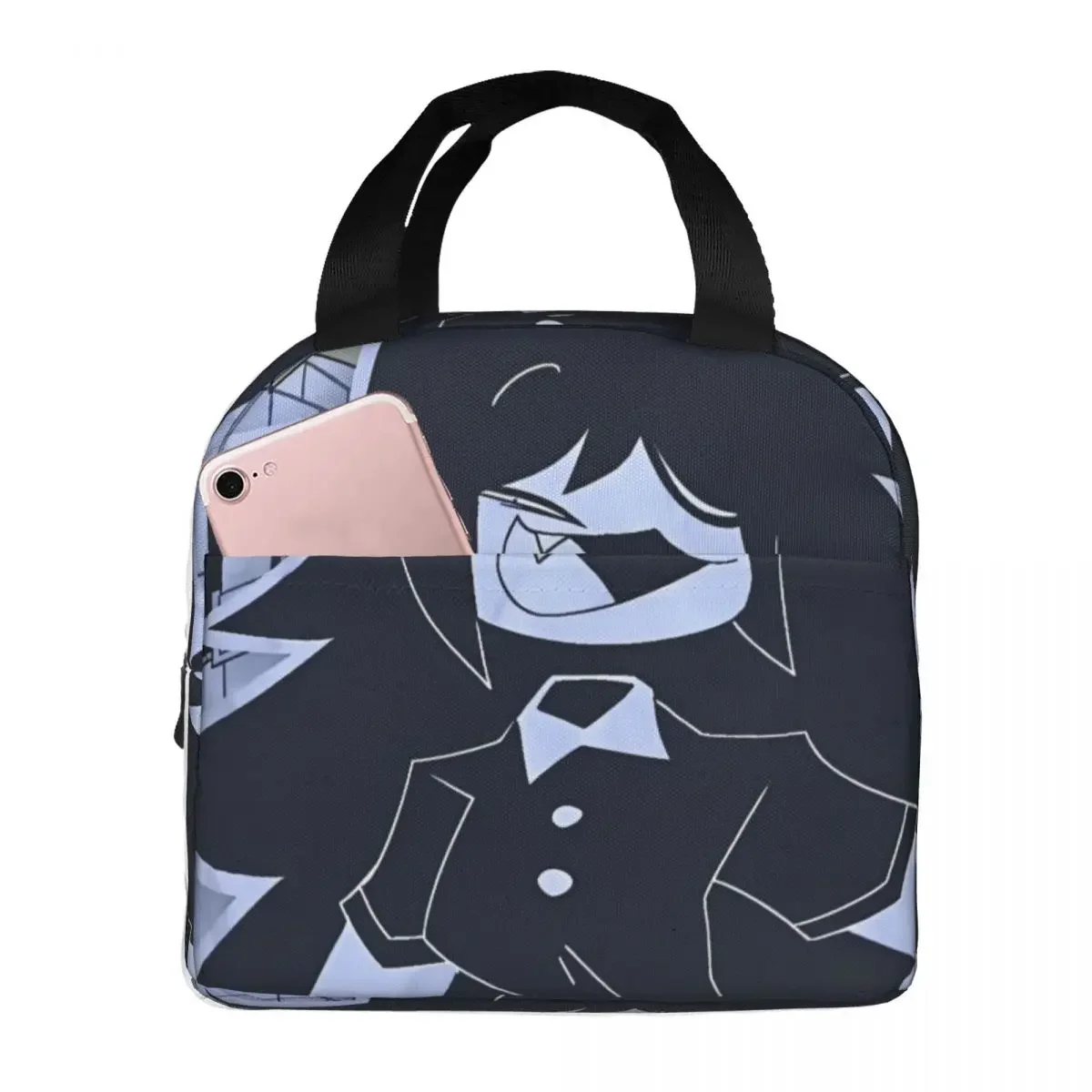 Cartoon Anime Miss Circle Insulated Lunch Bags Fundamental Paper Education Reusable Thermal Bag Tote Lunch Box  Food Handbags