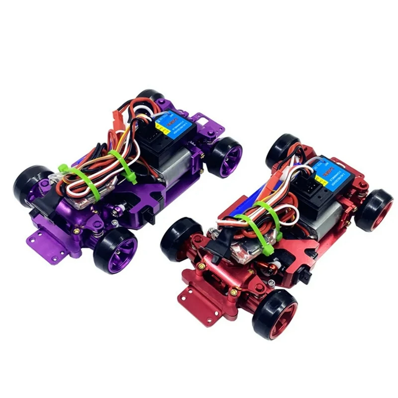 2.4G Metal 1/28 4X4 RC Car Frame Mosquito Drift Racing Car z odbiornikiem akumulatora Silnik Serwo ESC Sprzęt elektroniczny