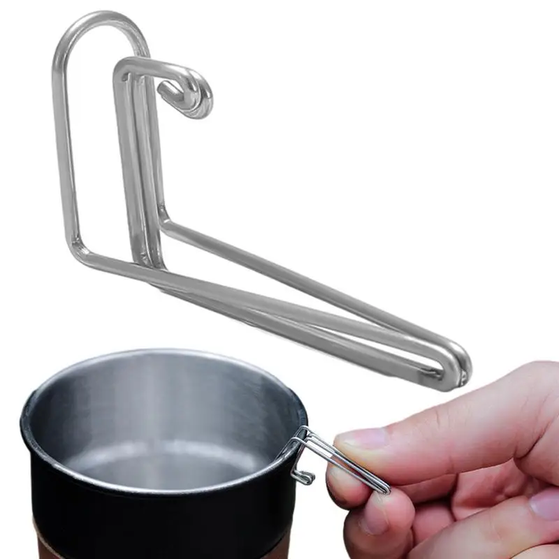 Hand Brewed Coffee Teapot Water Drain Spout Stainless Steel Coffee Drip Spout Camping Bowl Outdoor Portable Cup Wire Skitter