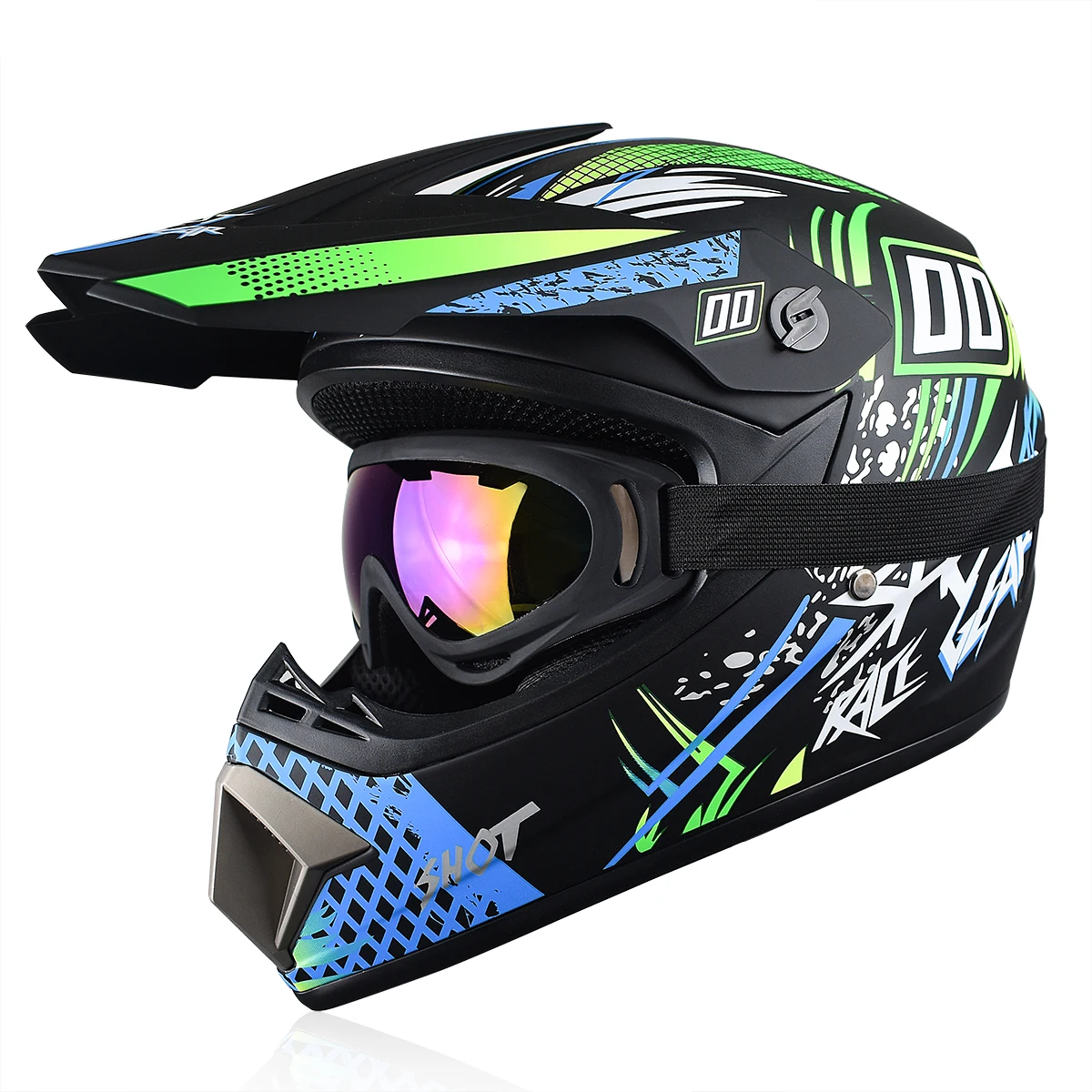 

Youth Motocross Helmet Adult Motocross ATV Helmets Offroad Street Dirt Bike BMX ATV Helmet Goggles Casco DOT