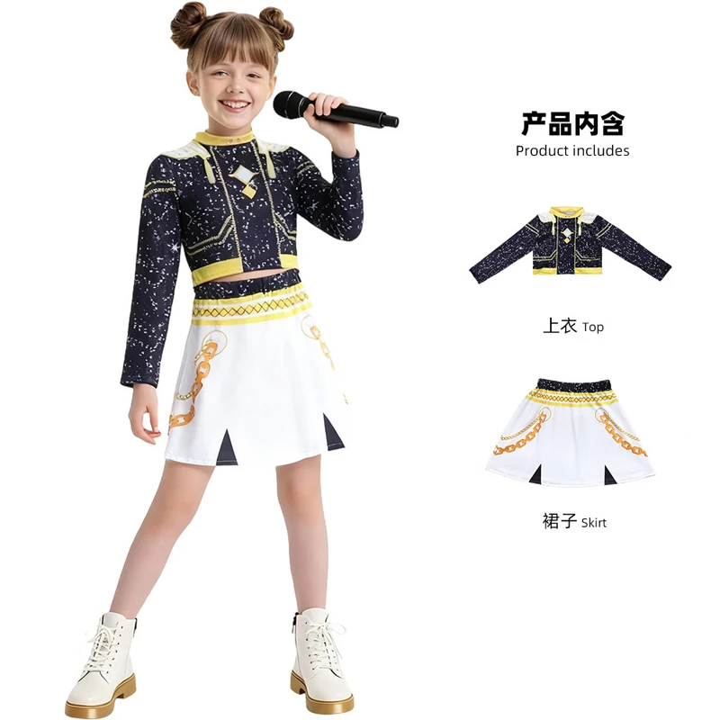 Conjunto de disfraz de Kpop Idol Group, falda superior, disfraz de fiesta de Halloween para niñas, grupo de cazadora de demonios, ropa de actuación Rumi Mira Zoey