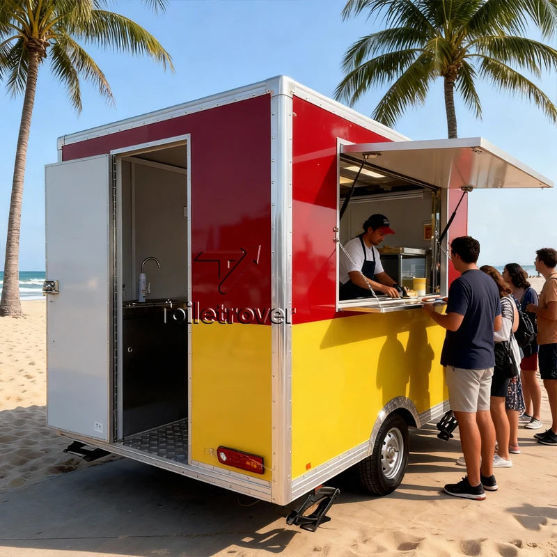 

Small Bicycle Food Trailer Commercial Food Truck Mobile Food Truck Trailer Fully Equipped Food Trailer for Night Market Snacks