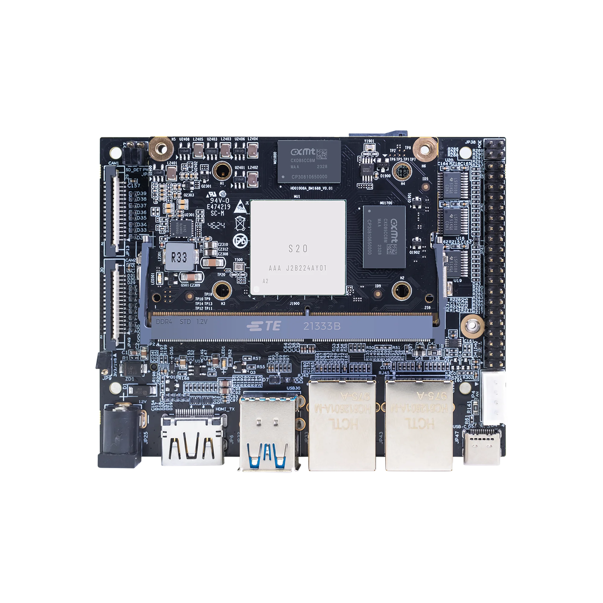 Banana Pi BPI-SM9 SOPHGO BM1688 8GB LPDDR4 32GB eMMC 8 Core ARM CA53 1.6 جيجا هرتز 16 HD فيديو تحليل ذكي كمبيوتر صناعي