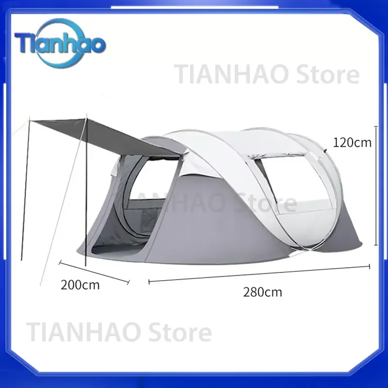 Automatic Pop-up Tent and Four-Season Waterproof Camping Tent for All Seasons