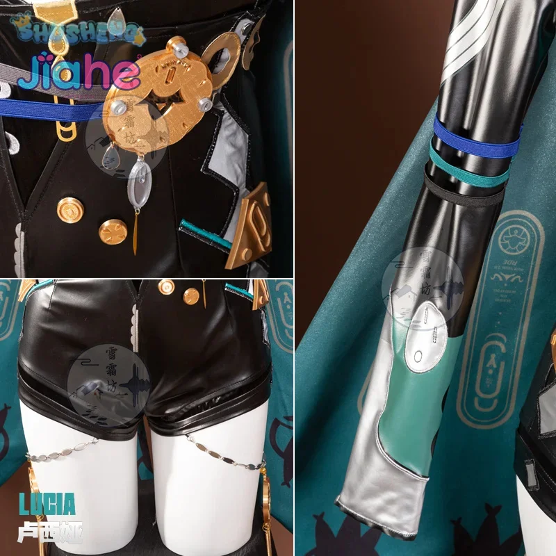 لعبة جديدة Zenless Zone Zero Lucia Elowen أزياء تنكرية من الجلد شورت كيب إكسسوارات زي كرنفال الهالوين #6