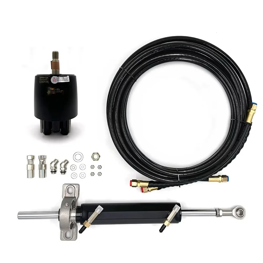 ZA0450 Hydraulic Outboard Steering System Kit Marine Supplies Including Cylinder & Hydraulic Motor Steering