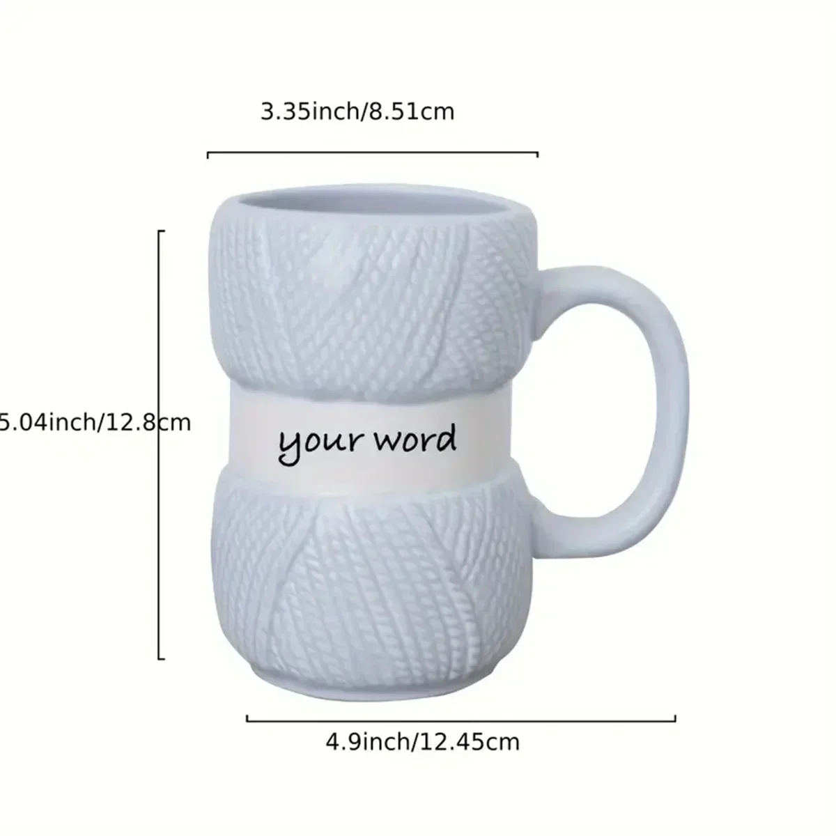 Water Cup, 425ml/14.37oz Funny Knit Ceramic Coffee Mug Teacup Novelty Gift For Women And Menfor Christmas, Halloween, Easter Day