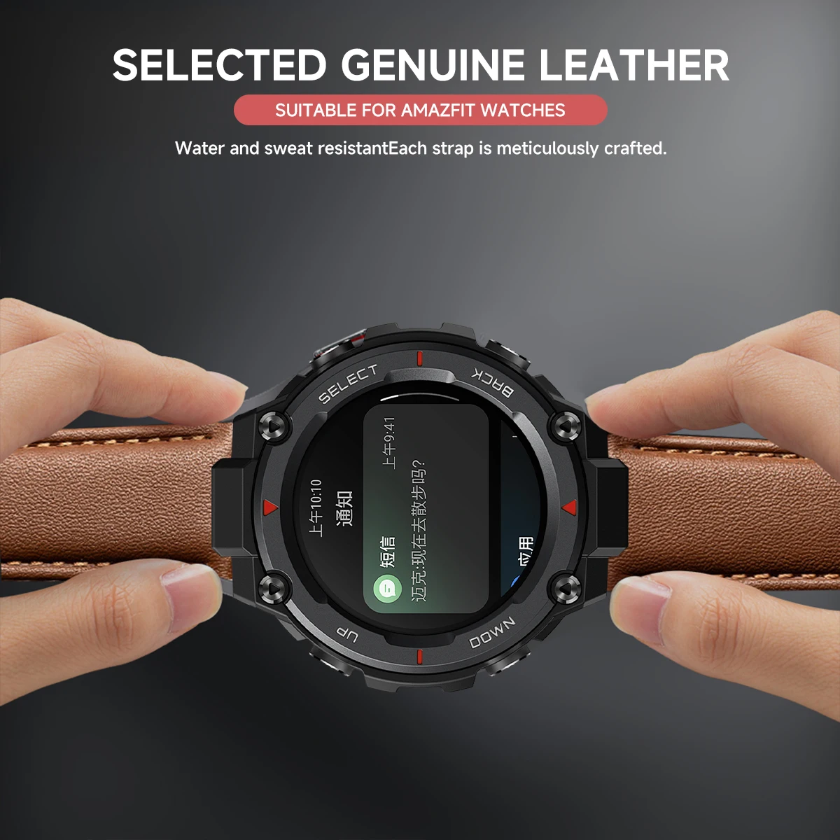 Silicone Leather Bracelet Band For Huami Amazfit T-REX 2/3 Watch Strap Man For Amazfit T-Rex/T-Rex Pro/T-Rex 2 Ultra Correa