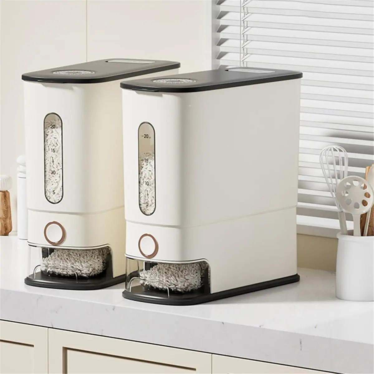 Y69A Rice Dispenser Tight Seal Storage Food Preservation - Rice Storage Dispenser,for Cereal Food Household Living Room