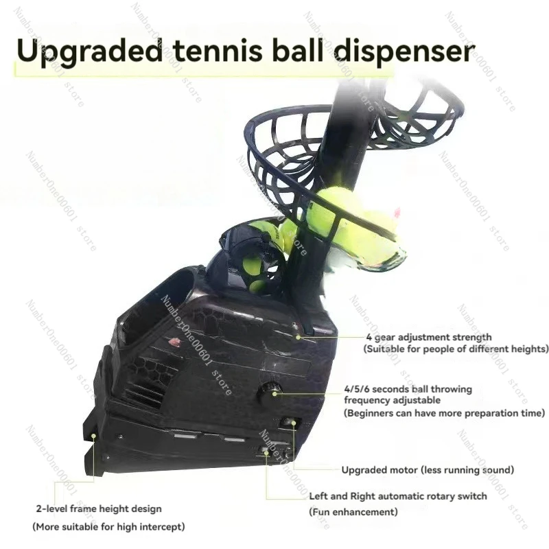 Portable Tennis Ball Throwing Machine Coach Ball Feeding Machine Self-service Single Swing Racket Practice Single Teaching