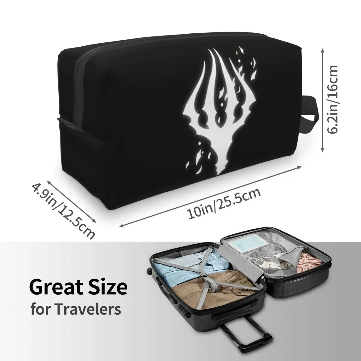 Hollow Knight King's Brand Makeup Bag Cosmetic Organizer Storage Dopp Kit Toiletry Cosmetic Bag for Women Beauty Travel
