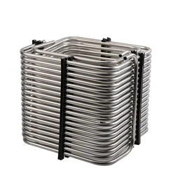 Stainless Steel Square Jockey Box Coil 90ft(28meter) 2-way 5/16