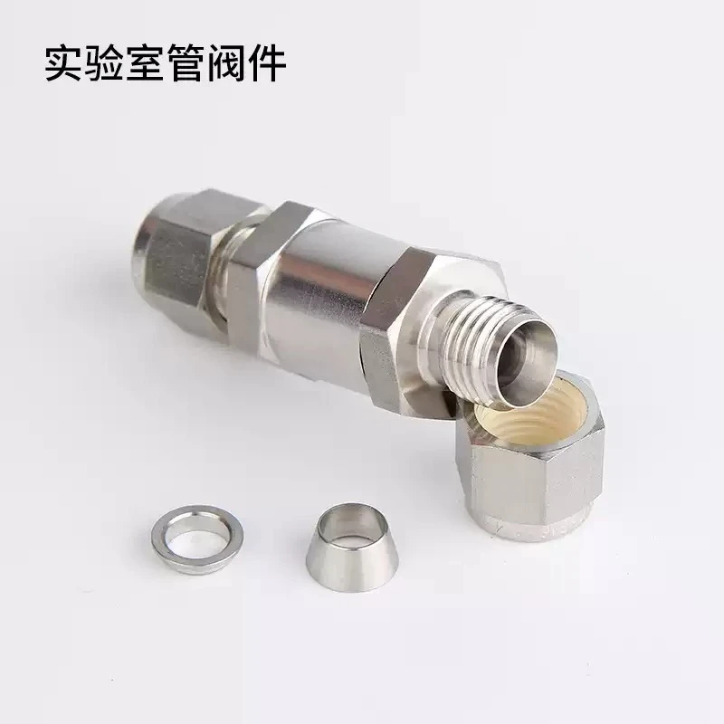 316 Stainless Steel Straight Check Valve, Compression Fitting One Way Valve for Fluid Pipeline