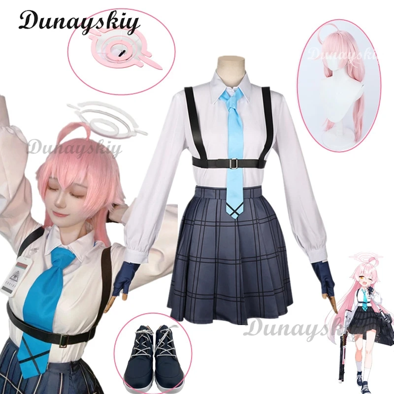 

Takanashi Hoshino Project MX Cosplay Game Blue Archive Costume Wig School Uniform JK Sailor Dress Suit Cute Sexy Swimsuit