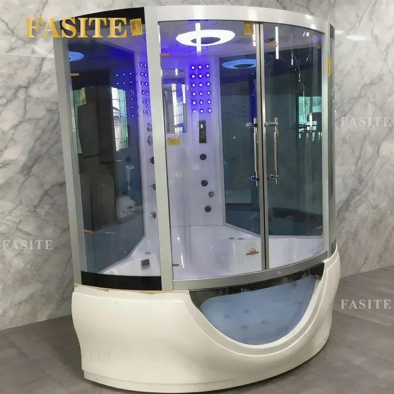 For Integral Steam Shower Room Massage Surf Tub with Lantern Bubble Constant Temperature TV Multifunctional Luxury Bath