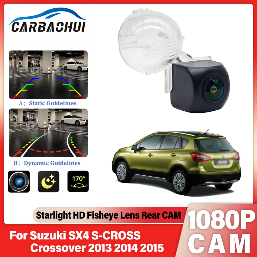 HD 1080P Fisheye High quality RCA For Suzuki SX4 S-CROSS Crossover 2013 2014 2015 Car Rear view Camera Night Vision Waterproof