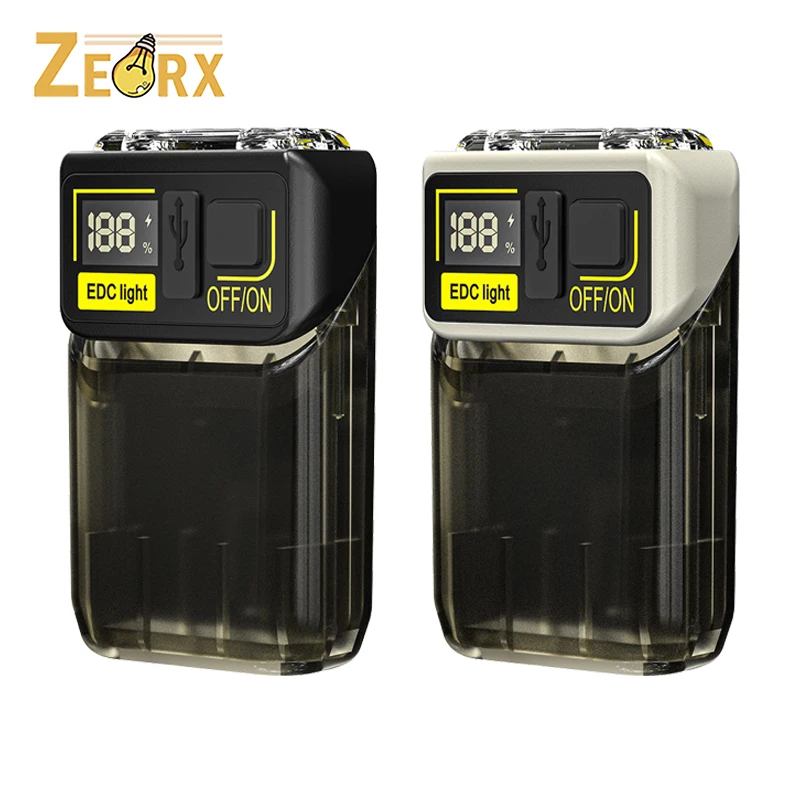 

Rechargeable EDC Flashlight, 400LM Bright & 6 Modes, 180° Adjustable Head with Magnetic Base, Clip Camping Lantern for Hiking