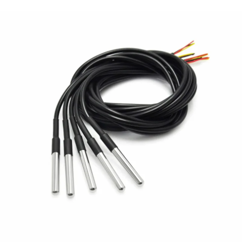 

1Pc DS18B20 Stainless Steel Waterproof DS18b20 1m 3m 5m Thread Temperature Probe Temperature Sensor 18B20 Cable For Arduino