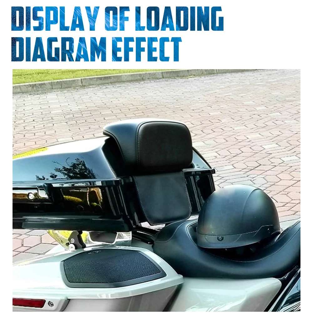 Motorcycle Chopped Razor Backrest Pad Tour Pack Luggage Cushion Pad For Harley Touring 2014-2025 Road King Street Electra Glide