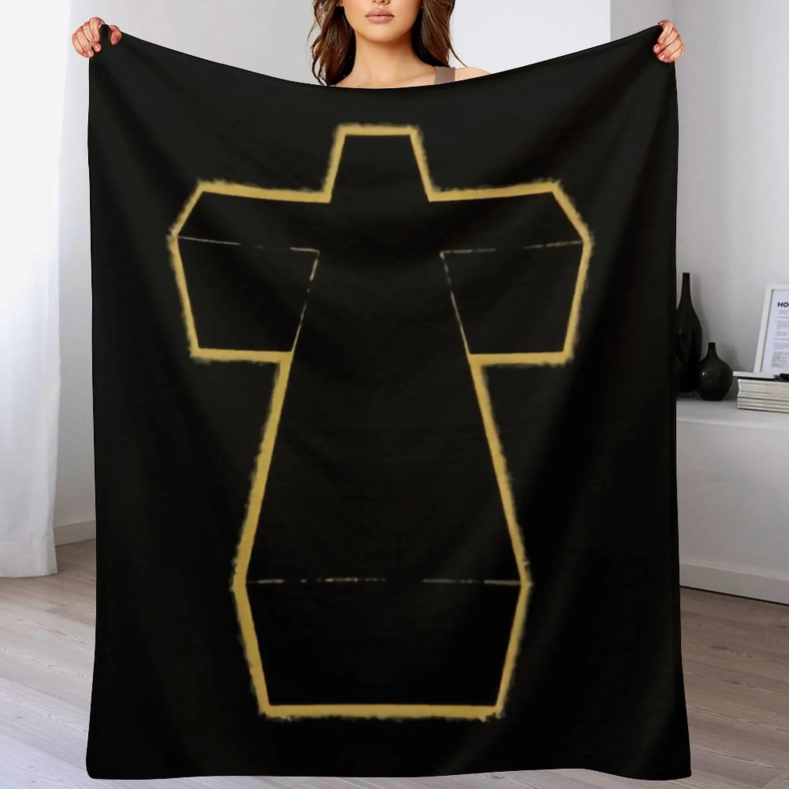 

Justice Band Cross Logo Throw Blanket Flannel Giant Sofa Blankets