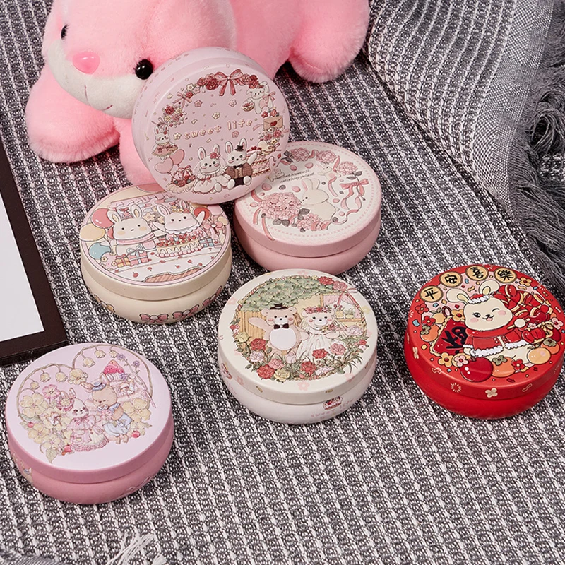 Three-dimensional Pattern New Wedding Candy Box Drum Candy Box Baby 100 Days Gift Box Packing Small Round Box