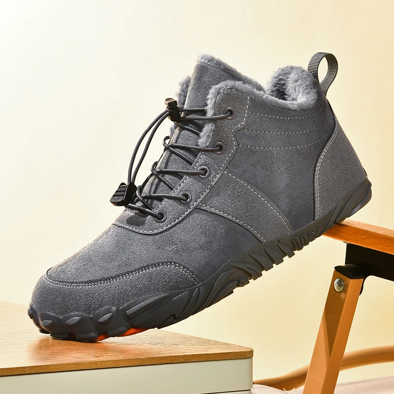 Brand New Winter Boots for Men Women Snow BareFoot Outdoor Non-slip Warm Fur Casual Sneakers Plus Size Ankle Boots Hiking Shoes