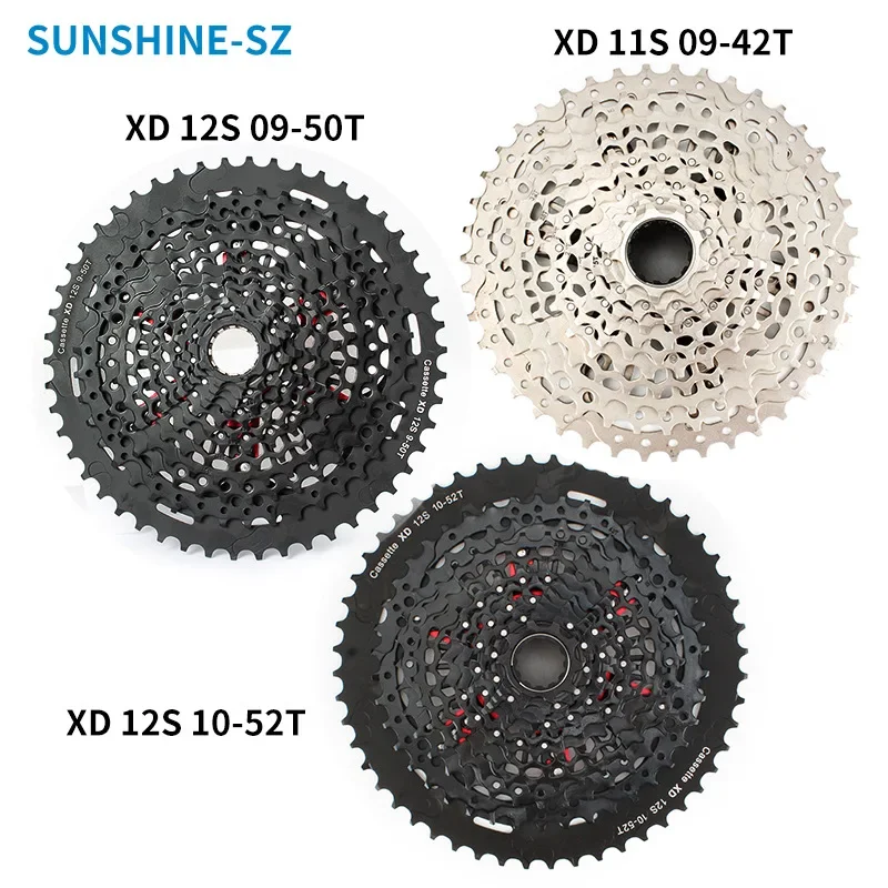 SUNSHINE MTB XD Cassette Bicycle Flywheel Cassette 11Speed/12Speed 9-42T/9-50T for Sram XD Freewheel 12 speed cassette