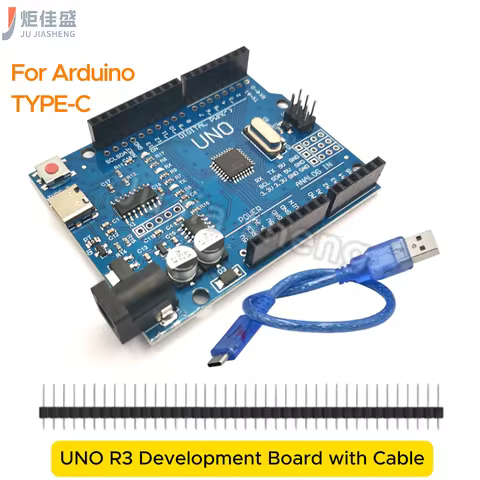 UNO R3 MEGA328P Arduino UNO R3 Development Board + USB Cable ATMEGA328P-AU Type-C
