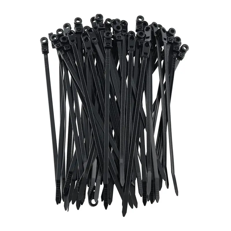 

Professional Tool 300Pcs Screw Hole Cable Ties Reusable Fixed Nylon Cable Ties Self-Locking Cord Tie Straps Fastening Loop Easy