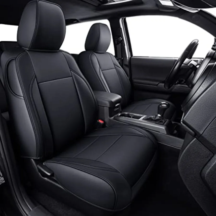 

Чехлы для сидений Tacoma Custom Fit для моделей 2016-2023 годов, версия Crew Cab, из искусственной кожи, черные