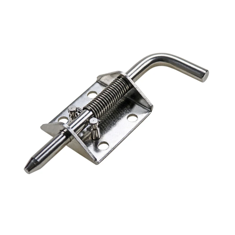 

304 Stainless Steel With Spring L-Shaped Telescopic Bolt Hinge Industrial Mechanical Equipment Cabinet Door Hinge