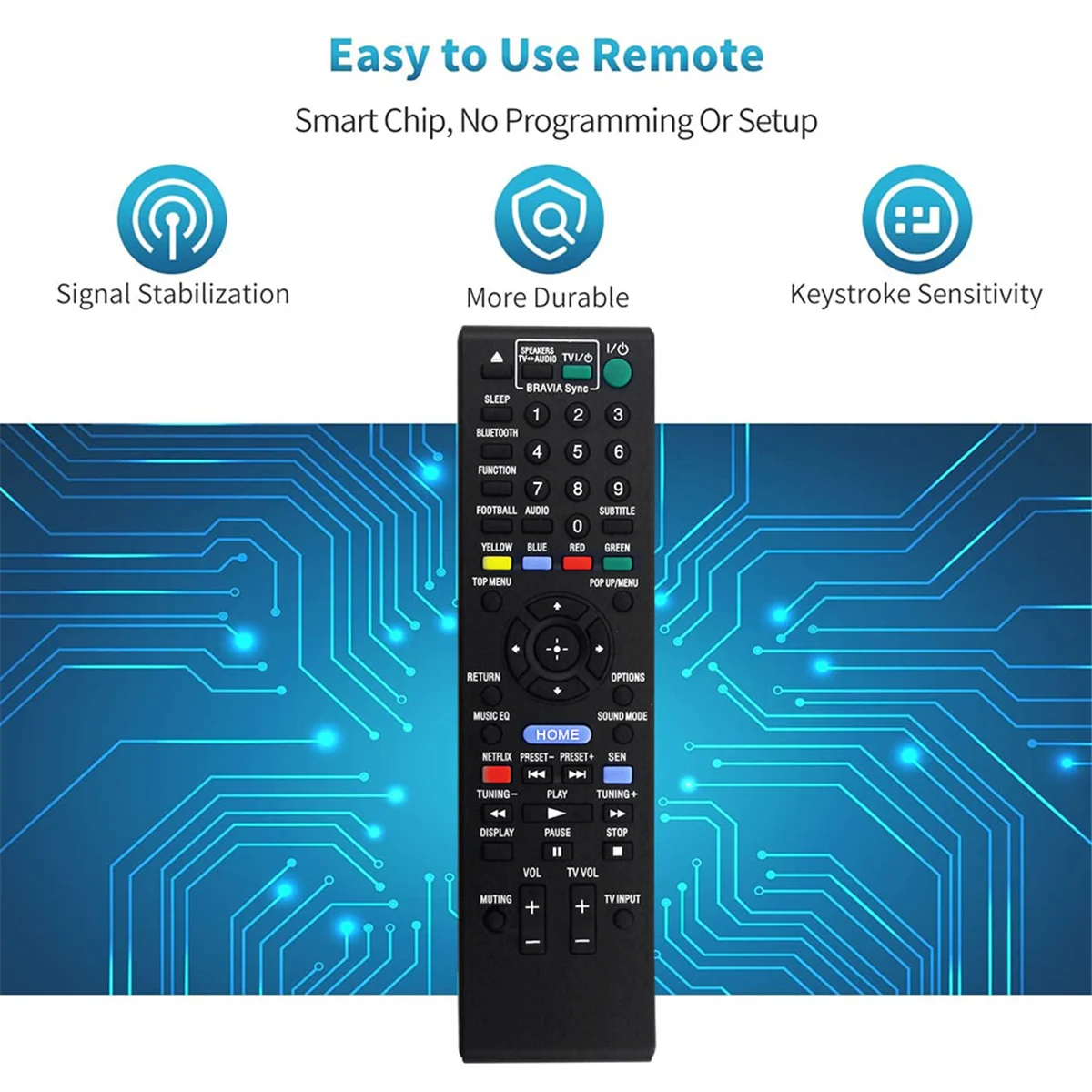 RM-ADP089 Replace Remote for Sony Blu-Ray Disc DVD BDV-E2100 BDVE3100 BDVE4100 BDVE6100 HBD-E2100 HBD-E3100 HBD-E6100