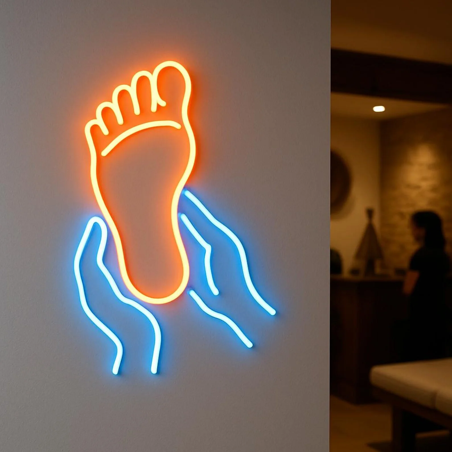 Insegna al neon per piedi da m - Spa Wellness Salon recensione e prezzo