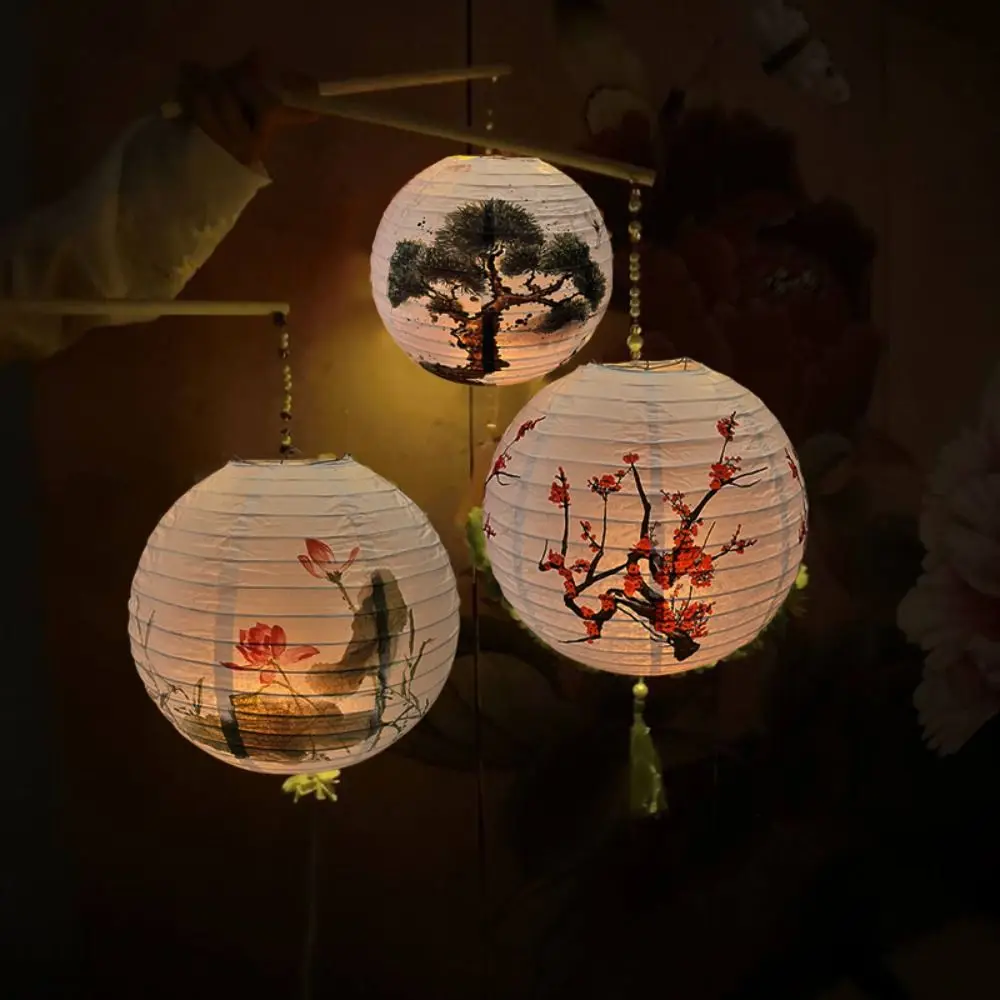 

Fair Decoration Hanfu matching Mid-autumn Festival Toys Gifts Festival Party Paper Lantern Lampshade Flower Lantern Round Lamp