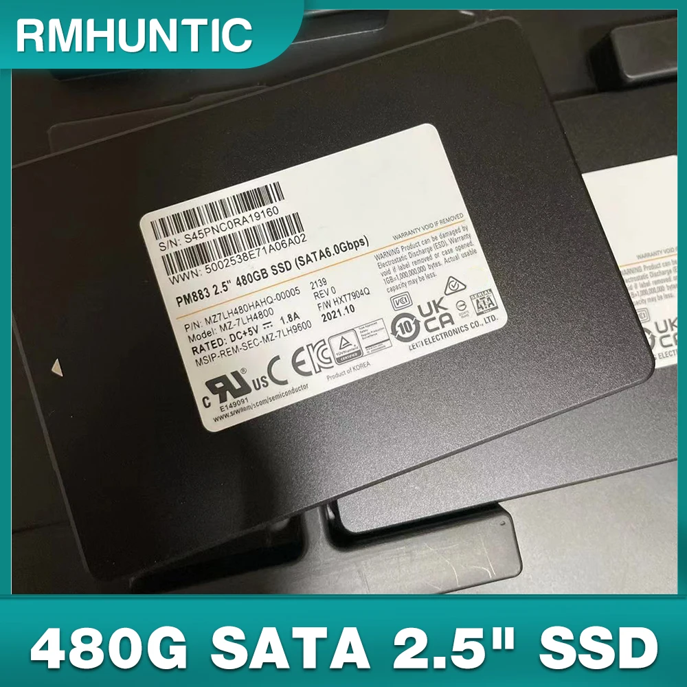 PM883 dla serwera klasy korporacyjnej Samsung półprzewodnikowy dysk twardy MZ7LH480HAHQ-00005 480G SATA 2.5 "SSD