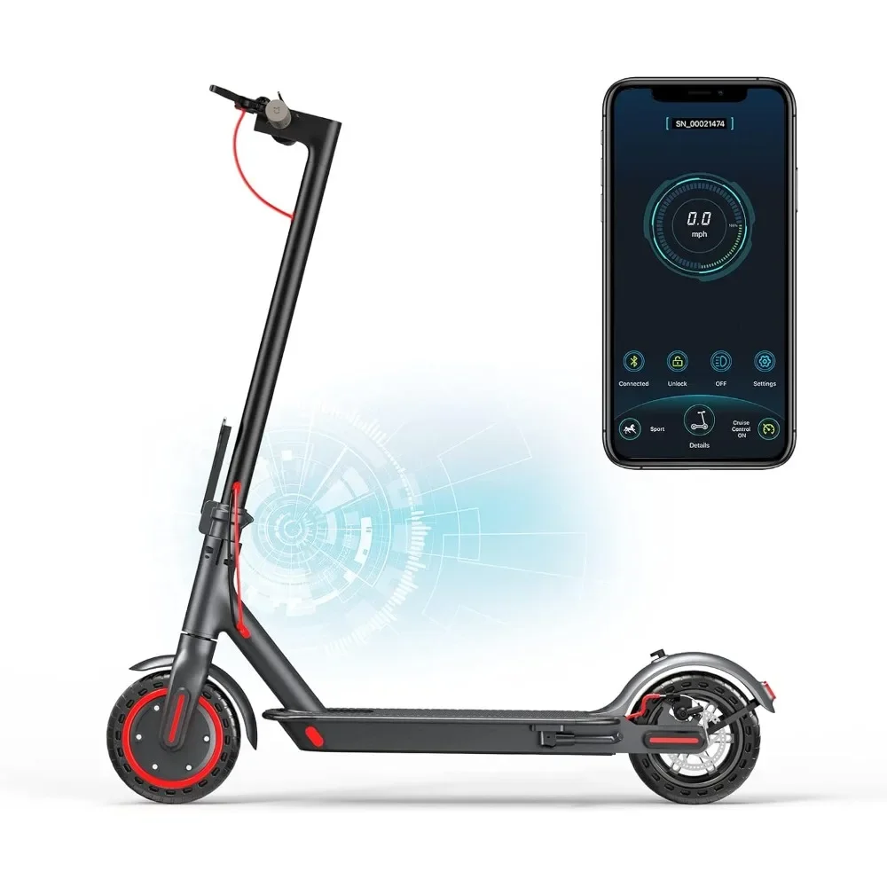 

Electric Scooter with Quadruple Shock Absorption, 8.5"/10" Pneumatic Tire, All Aluminum Body Commuting Electric Scooter Adults