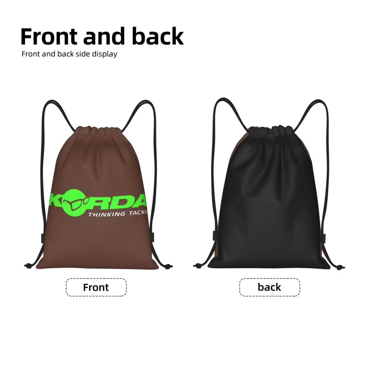 Korda Fishing Logo Drawstring Backpack Women Men Gym Sport Sackpack Foldable Fish Carp Fisherman Gift Training Bag Sack