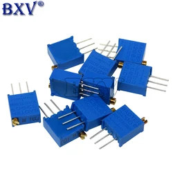 3296W 1K 2K 5K 10K 20K 50K 100K 200K 500K 1M 50 100 200 500 Ohm Multiturn Trimmer Potentiometer High Precision Variable Resistor