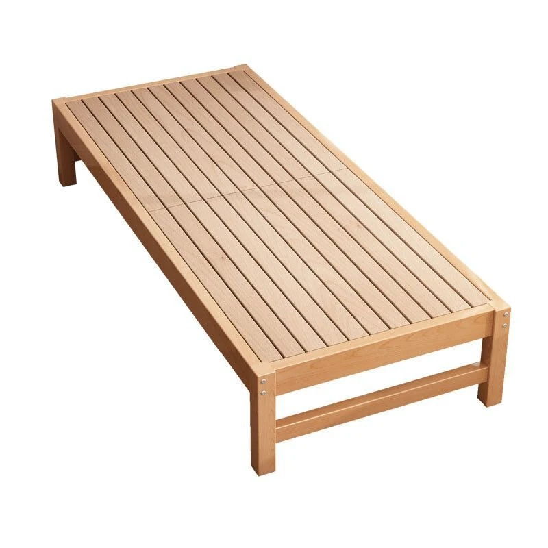 

Beech children's bed, baby bedside solid wood bed