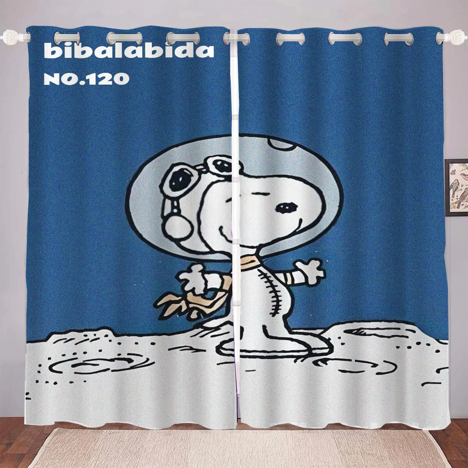 

MINISO Snoopy Super Cute Living Room Blackout Cartoon Curtains, Animated Curtains, Customisable Home Nursery, Window Treatments