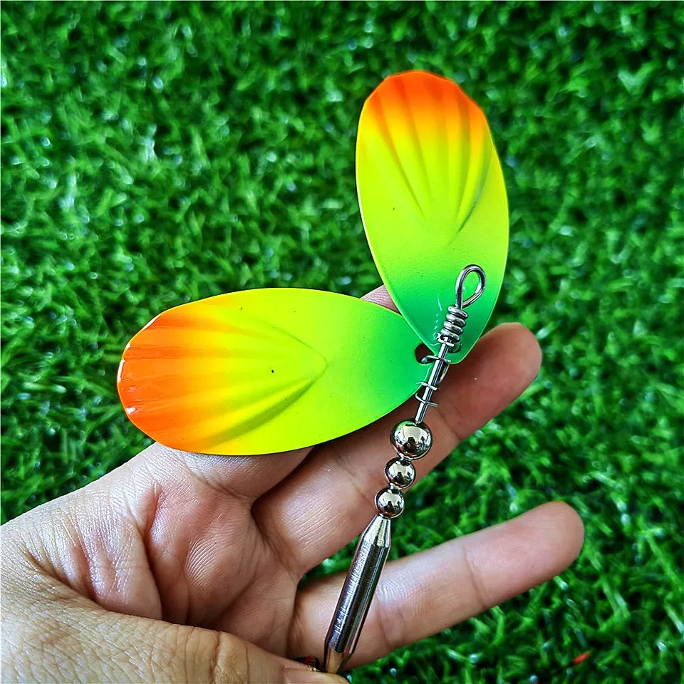 Swolfy 1pc 22cm 45g Spinner Bait Buzz Bait Topwater Metal Spoon Fishing Lure Head Bass Artificial Spinner Spoon Baits