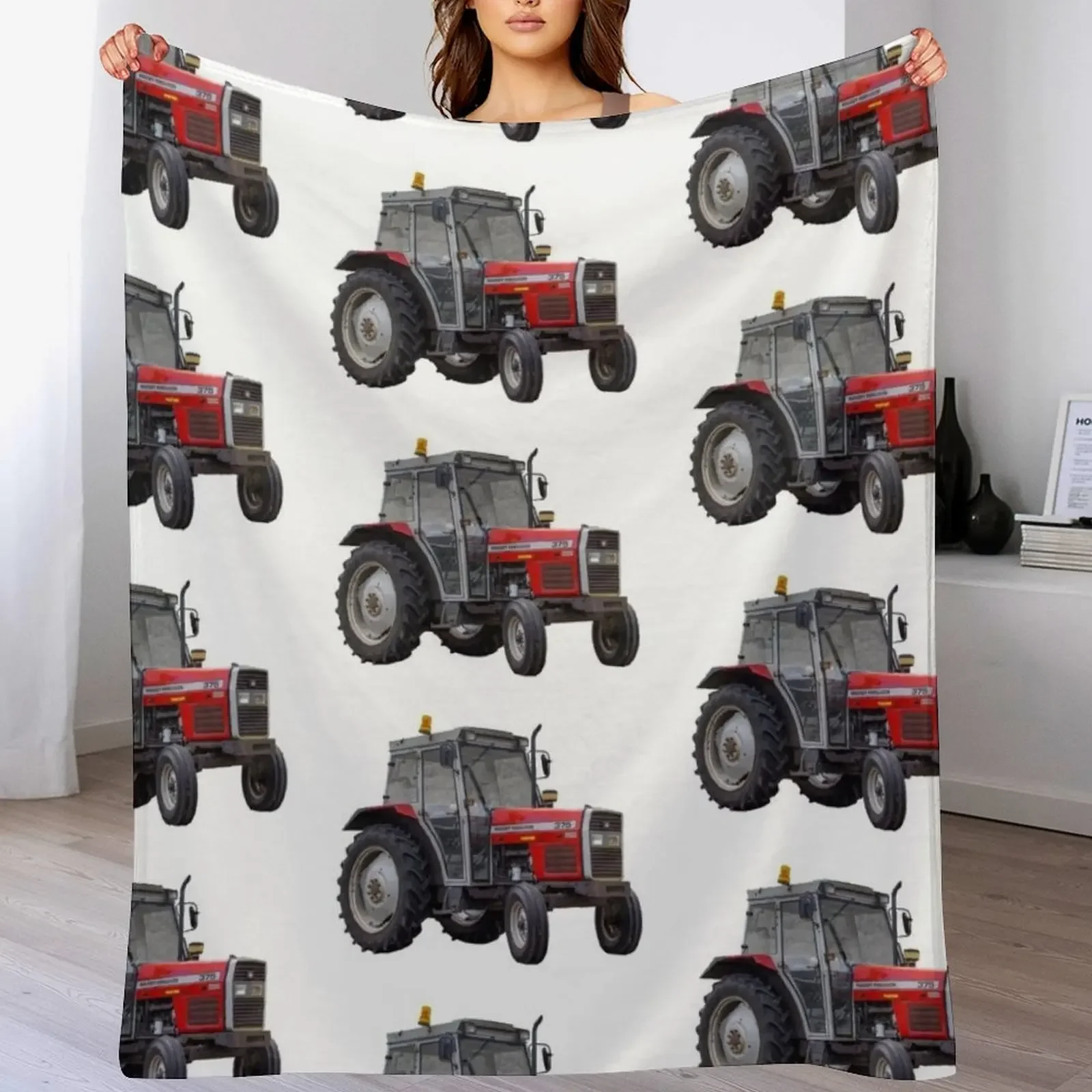 

Red tractor Fergus 375 Throw Blanket Blankets For Sofas Loose Flannel Soft Plaid Blankets