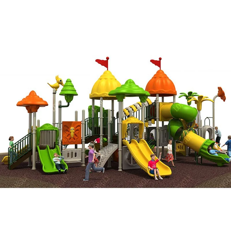 Popular Design Educational Plastic Slide for Kids Outdoor Playground & Airport Amusement Park Equipment Ages 3-15 High Capacity