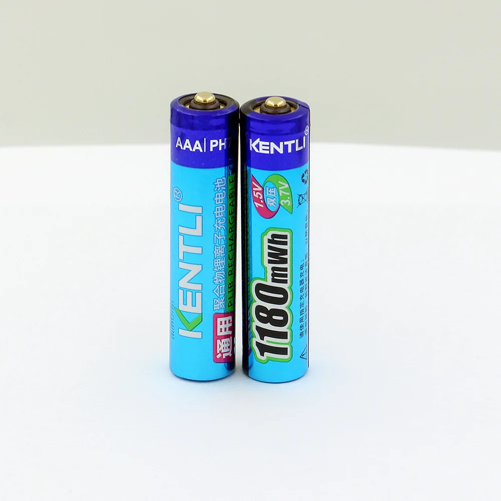 1.5V aaa lithium Battery 1180mWh Lithium ion polymer AAA Rechargeble Battery