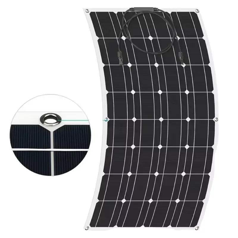 Adhesive Back Sticker 100W 18V ETFE MonoFlexible Solar Panel Frameless Laminate Fabric Tape for Window Curtain Balcony