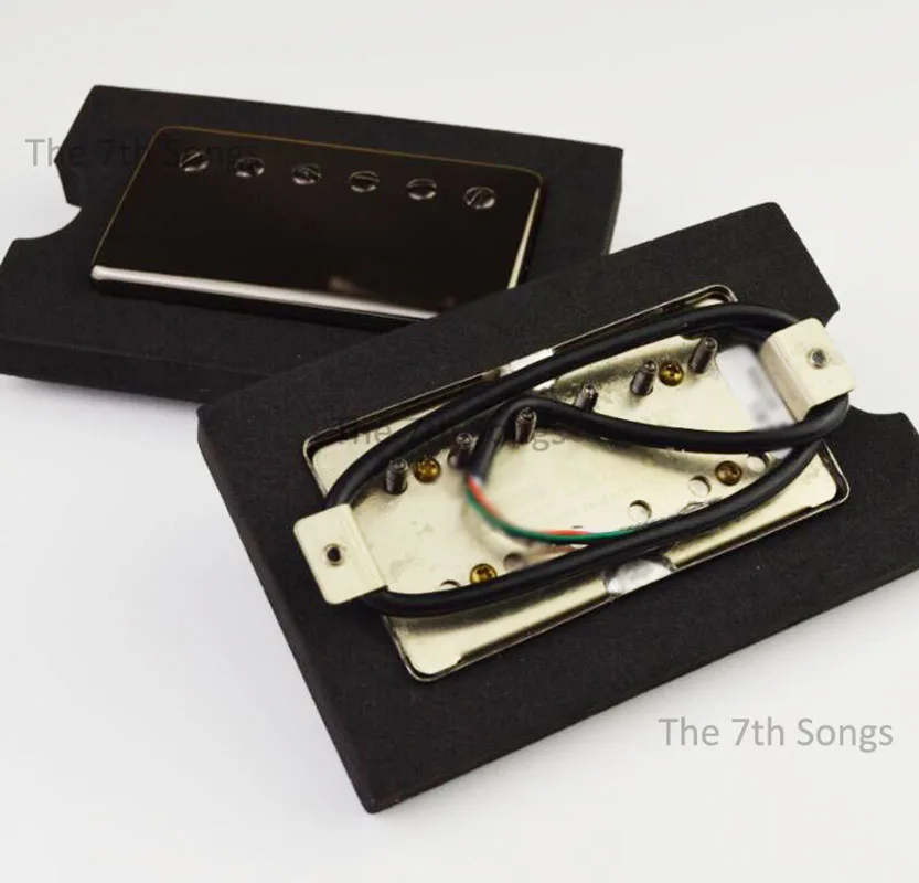 Electric Guitar Vintage Neck High Output Bridge Humbucker Pickup set Nickel Silver Cover Jazz JB Humbucker Black Nickel