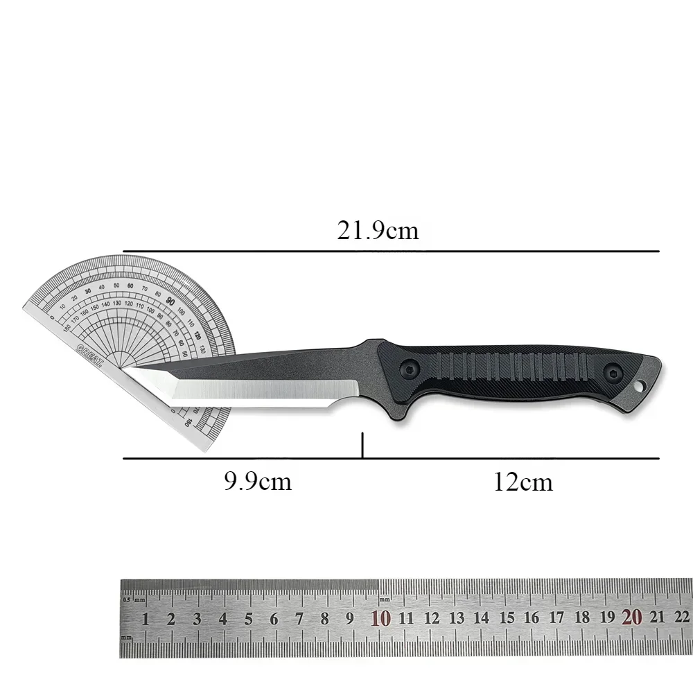 Faca tática fixa portátil ao ar livre 8Cr13Mov Tanto Blade Cabo de fibra de vidro de nylon Facas para acampar e caçar Ferramenta EDC Novo 2024